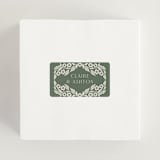"Floral Diamond" - Wedding Favor Stickers in Eucalyptus by Katharine Watson - In use