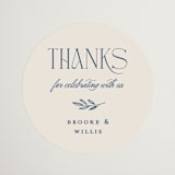 "Arched Monogram" - Wedding Favor Stickers in Ecru by Erica Krystek - Front
