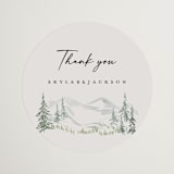 "Paradise" - Wedding Favor Stickers in Forest by Petra Kern - Front