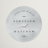 "Panoramic" - Wedding Favor Stickers in Cloud by Heather Schertzer - Front