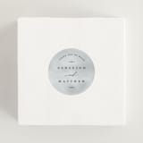 "Panoramic" - Wedding Favor Stickers in Cloud by Heather Schertzer - In use