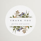 "Pressed Garden" - Wedding Favor Stickers in Fall by Grace Kreinbrink - Front