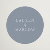 "Americana" - Wedding Favor Stickers in Sea by leslie hamer - Front