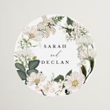 "Lilac Bloom" - Wedding Favor Stickers in Opal by Susan Moyal - Front