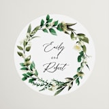 "Fresh Classic" - Wedding Favor Stickers in Porcelain by Susan Moyal - Front