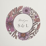 "Fleur" - Wedding Favor Stickers in Sangria by Jen Owens - Front