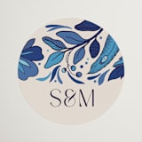 "Gilded" - Wedding Favor Stickers in Cerulean by GeekInk Design - Front