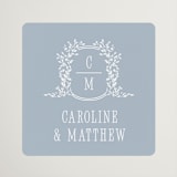 "Hartford" - Wedding Favor Stickers in Powder by Erin L. Wilson - Front