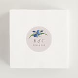 "Irises" - Wedding Favor Stickers in Natural by Everett Paper Goods - For Scale