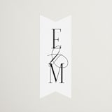 "Linear" - Wedding Favor Stickers in Silk by Laura Hankins - Front