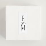 "Linear" - Wedding Favor Stickers in Silk by Laura Hankins - In use