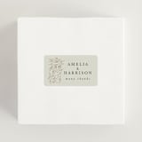 "Foil Botanical Frame" - Wedding Favor Stickers in Taupe by Hannah Williams - In use