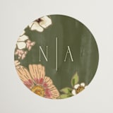 "In The Garden" - Wedding Favor Stickers in Sherbert by Leah Bisch - Front