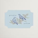 "meet me in the garden" - Wedding Favor Stickers in Cornflower by Grae - Front