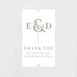 "Floral Ampersand Monogram" - Wedding Favor Stickers in Toffee by Amanda Day - Front