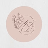 "Delicate monogram" - Wedding Favor Stickers in Blush by Lucrecia Caporale - Front