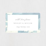 "Reverie" - Wedding Favor Stickers in Periwinkle by Sara Hicks Malone - Front