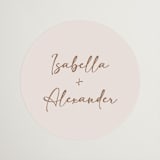 "Bella Bellissima" - Wedding Favor Stickers in Blush by Ani Somi - Front