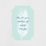 "Sea Crest" - Wedding Favor Stickers in Turquoise by Kaydi Bishop - Front
