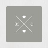 "Framed Details" - Wedding Favor Stickers in Pebble by Kimberly FitzSimons - Front