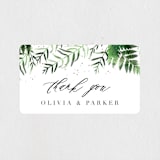 "Framed in Ferns" - Wedding Favor Stickers in Petal by Kristie Kern - Front
