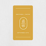 "goldfinch" - Wedding Favor Stickers in Sunshine by Lindsay Stetson Thompson - Front