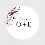 "iliya" - Wedding Favor Stickers in Bordeaux by Itsy Belle Studio - Front