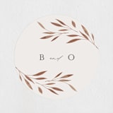 "Lennox" - Wedding Favor Stickers in Harvest by Kristie Kern - Front