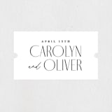 "Bold Union" - Wedding Favor Stickers in Cloud by Everett Paper Goods - Front