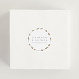"Courtyard" - Wedding Favor Stickers in Lily by Owl and Toad - In use