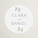 "Delicate Vine" - Wedding Favor Stickers in Alabaster by Susan Moyal - Front