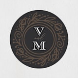 "Eternal Love" - Wedding Favor Stickers in Dark Chocolate by Laura Bolter - Front