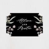 "Enchanted fields" - Wedding Favor Stickers in Noir by Jennifer Wick - Front