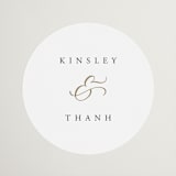 "You & Me" - Wedding Favor Stickers in Classique by Design Lotus - Front