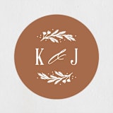 "Operatic" - Wedding Favor Stickers in Cream by Paper Raven Co. - Front