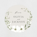 "Verde" - Wedding Favor Stickers in Meadow by Petra Kern - Front