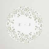 "Villa" - Wedding Favor Stickers in Leaf by Kristie Kern - Front