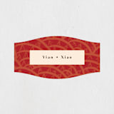 "Mizu Pattern" - Wedding Favor Stickers in Ruby by Kanika Mathur - Front