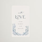 "Porcelain" - Wedding Favor Stickers in Delft Blue by Ashley DeMeyere - Front