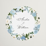 "Disney's Cinderella Fairytale" - Wedding Favor Stickers in Bluebell by Susan Moyal - Front