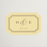 "Enchanted Rose from Disney's Beauty & The Beast" - Wedding Favor Stickers in Mimosa by Leah Bisch - Front