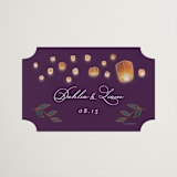 "Disney's Tangled Lanterns" - Wedding Favor Stickers in Twilight by Simona Camp - Front