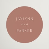 "Warm affection" - Wedding Favor Stickers in Dusty Rose by Stacey Meacham - Front