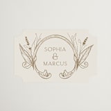 "Charming" - Wedding Favor Stickers in Almond by GeekInk Design - Front