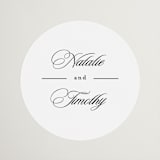 "Sincerity" - Wedding Favor Stickers in Noir by Kimberly FitzSimons - Front