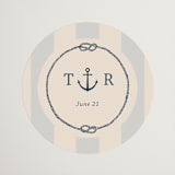 "nautical nuptials" - Wedding Favor Stickers in Sea Breeze by Rebecca Durflinger - Front