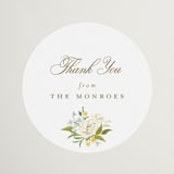 "Avalon" - Wedding Favor Stickers in Chiffon by Everett Paper Goods - Front