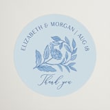 "Porcelain Floral" - Wedding Favor Stickers in Porcelain by Elly - Front