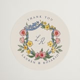 "A wedding in Low Country" - Wedding Favor Stickers in Cornflower by Chris Griffith - Front