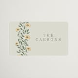 "Framed Floral" - Wedding Favor Stickers in Mustard by Baumbirdy - Front